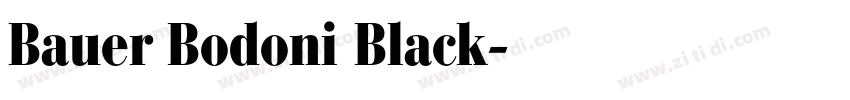 Bauer Bodoni Black字体转换